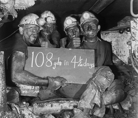108 yards in four and a half days -- Welsh miners c. 1960