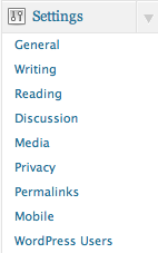 Settings WordPress Users